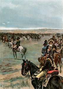 Galopando passado antes do imperador de Henri Louis Dupray