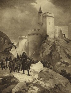 Rei Ricardo I da Inglaterra no cerco de Chalus, 1199 (gravura)
