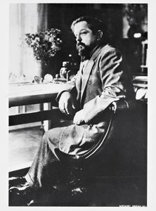 Retrato do compositor e pianista francês Claude Debussy (Saint-Germain-en-Laye de Henri Manuel