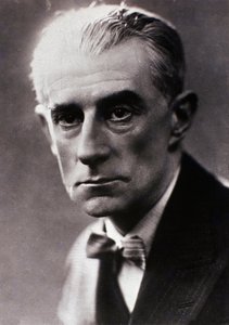 Retrato de Maurice Ravel (fotografia a preto e branco) de Henri Manuel