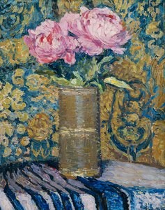 Buquê de peônias; O buquê de peônias, de Henri Martin