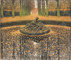 A Bacia da Rainha, Versalhes, c.1920 de Henri Martin