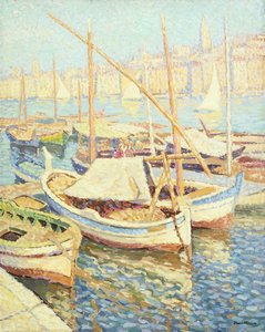 Porto de Marselha (óleo sobre tela) de Henri Martin