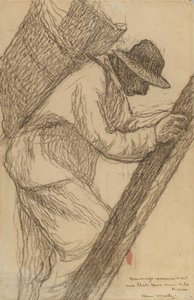 Trabalhador numa escada de Henri Martin