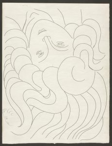 Alguns Sonetos: "Com suas unhas puras...", placa 25 de Poesies de Mallarmé de Henri Matisse