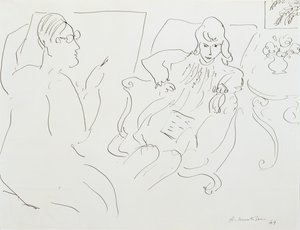 Artista com modelo de Henri Matisse