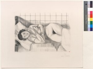 Figura adormecida, xaile sobre as pernas de Henri Matisse