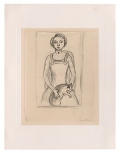 Rapariga com um gato de Henri Matisse