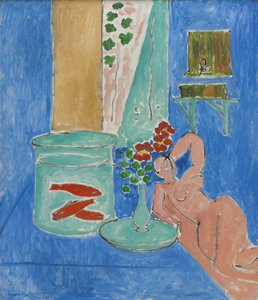 Peixes dourados e esculturas de Henri Matisse