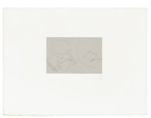Mulher jovem a contemplar um frasco de peixe vermelho de Henri Matisse