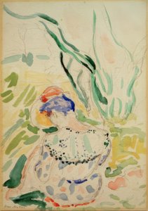 Mulher jovem sentada por trás (Madame Matisse) de Henri Matisse