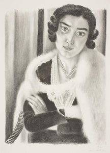 Mulher com capa de pele de raposa de Henri Matisse