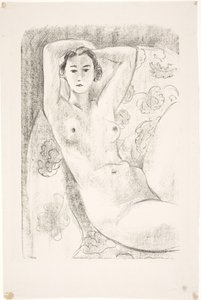 Modelo feminina, sentada numa poltrona de Henri Matisse