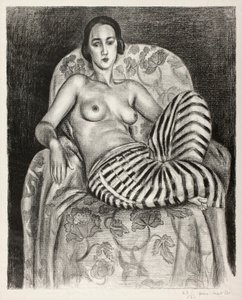 Grande odalisca em calças às riscas de Henri Matisse