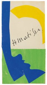 Maquete para a contracapa do catálogo da exposição "Henri Matisse, Papiers decoupes de Henri Matisse