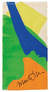 Maqueta para a capa do catálogo da exposição "Henri Matisse, Papiers decoupes de Henri Matisse