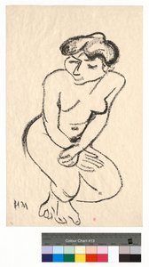 Nu agachado de olhos baixos de Henri Matisse