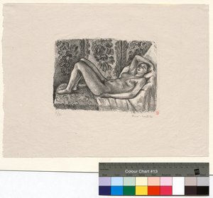 Nu deitado com o biombo Luís XIV de Henri Matisse
