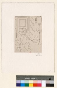 Nu num interior com um candeeiro veneziano e peixes vermelhos de Henri Matisse