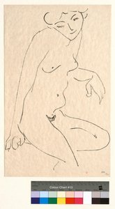 Nu de três quartos, cabeça inclinada de Henri Matisse