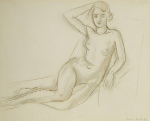 Nu sentado numa cadeira reclinável; Nu Assis sur une Chaise Longue de Henri Matisse