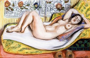 Nu num sofá amarelo de Henri Matisse