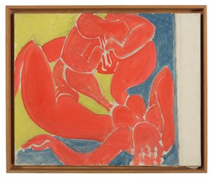 Ninfa e fauna vermelha (emoldurada) de Henri Matisse
