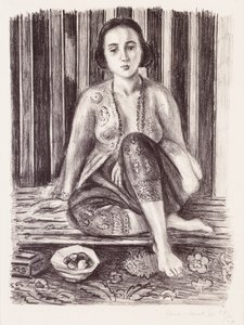 Odalisca com uma taça de fruta de Henri Matisse