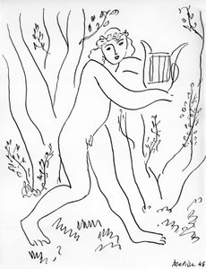 Orfeu e a sua lira de Henri Matisse