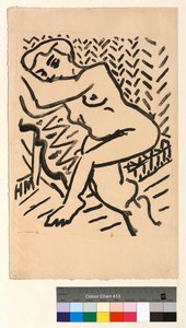 Pequeno bosque claro ou mulher nua sentada, de três quartos de Henri Matisse