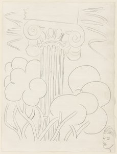 Vários sonetos: "A la nue accablante...", placa 29 de Poesies de Mallarmé de Henri Matisse