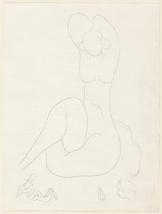 Vários sonetos: "Quelle soie...", placa 28 de Poesies de Mallarmé de Henri Matisse