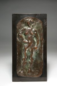 Nu em pé, concebido em 1908, fundido em 1952 (bronze com pátina castanha) de Henri Matisse