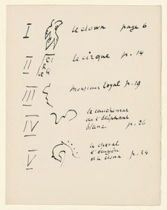 Tabela de imagens 1. De «Jazz». P. 149 de Henri Matisse