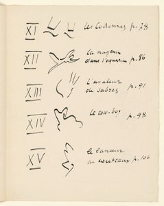 Tabela de imagens 3. De «Jazz». P. 151 de Henri Matisse