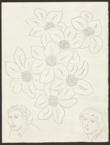 As Flores, prato 6 de Poesies de Mallarmé de Henri Matisse