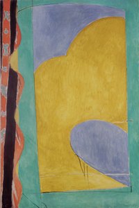 A Cortina Amarela, c.1915 (óleo sobre tela) de Henri Matisse