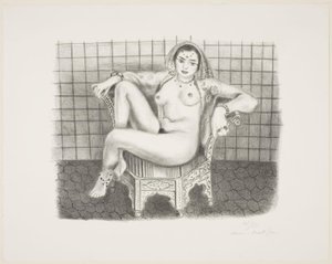 Jovem hindu, sentado nu numa cadeira de Henri Matisse