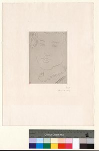 Rosto com colar de pérolas de Henri Matisse