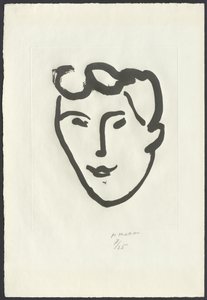 Rosto de mulher [Máscara com rolos] de Henri Matisse