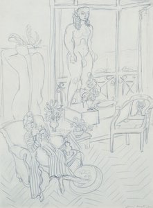 Mulher num interior; Hotel Regina, Cimiez, Nice de Henri Matisse