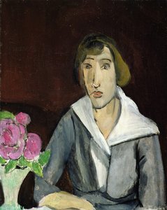 Mulher com rosas (óleo sobre tela) de Henri Matisse