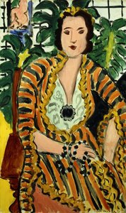 Mulher com uma joia azul (Helene Galitzine com pedra preciosa) de Henri Matisse