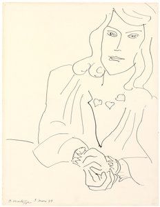 Cabeça de mulher com um colar de Henri Matisse