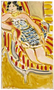 Mulher jovem num sofá de Henri Matisse
