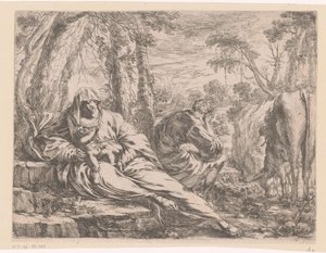 Descansar no voo para o Egipto de Henri Mauperché (possibly)