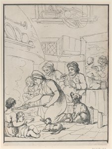 Cottagers, com Fireside, 1799.