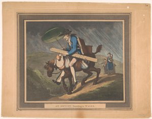 Artista viajando pelo País de Gales Um artista viajando no País de Gales (título no objeto)