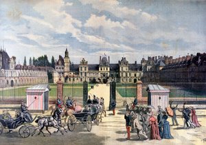 Chegada do presidente da República, Château de Fontainebleau, 1892 de Henri Meyer