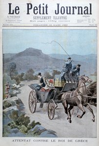 Tentativa de ataque ao rei da Grécia, 1898 de Henri Meyer